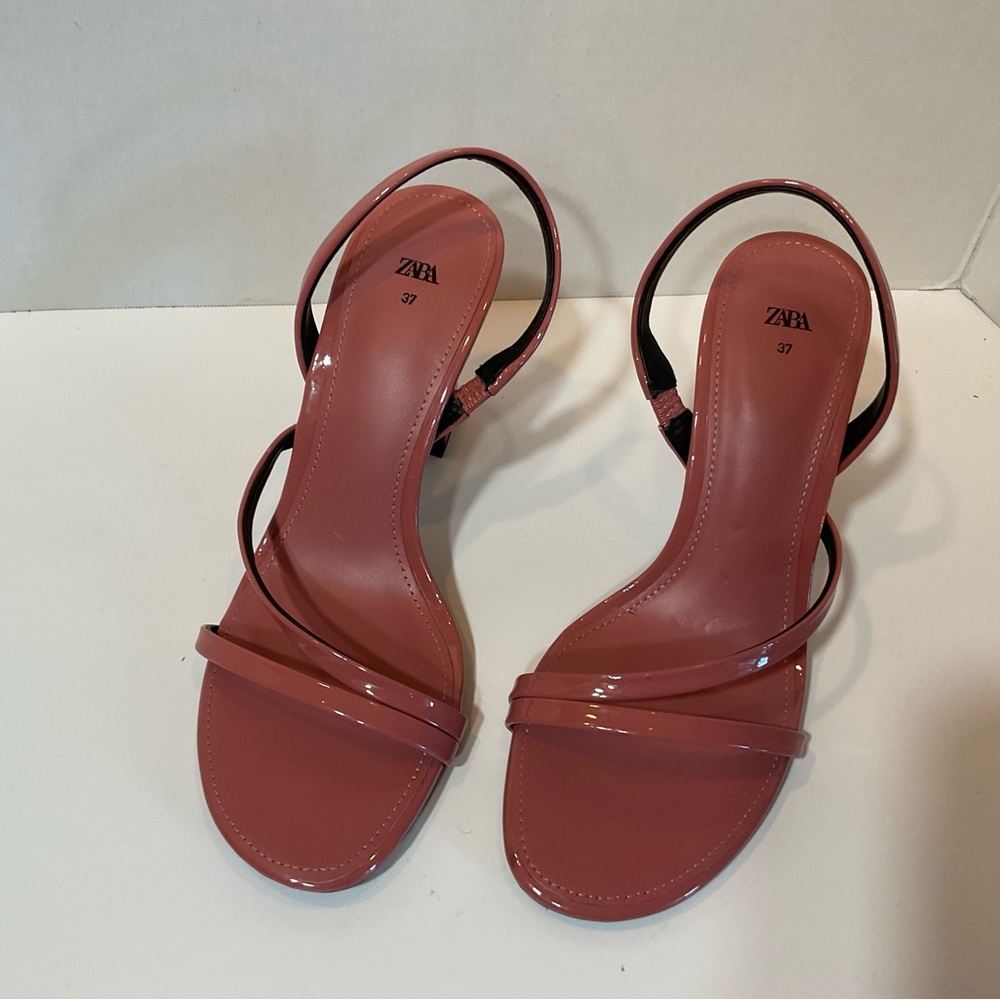 Zara salmon Pink strappy sandals NWT Sz 6.5 1332/110